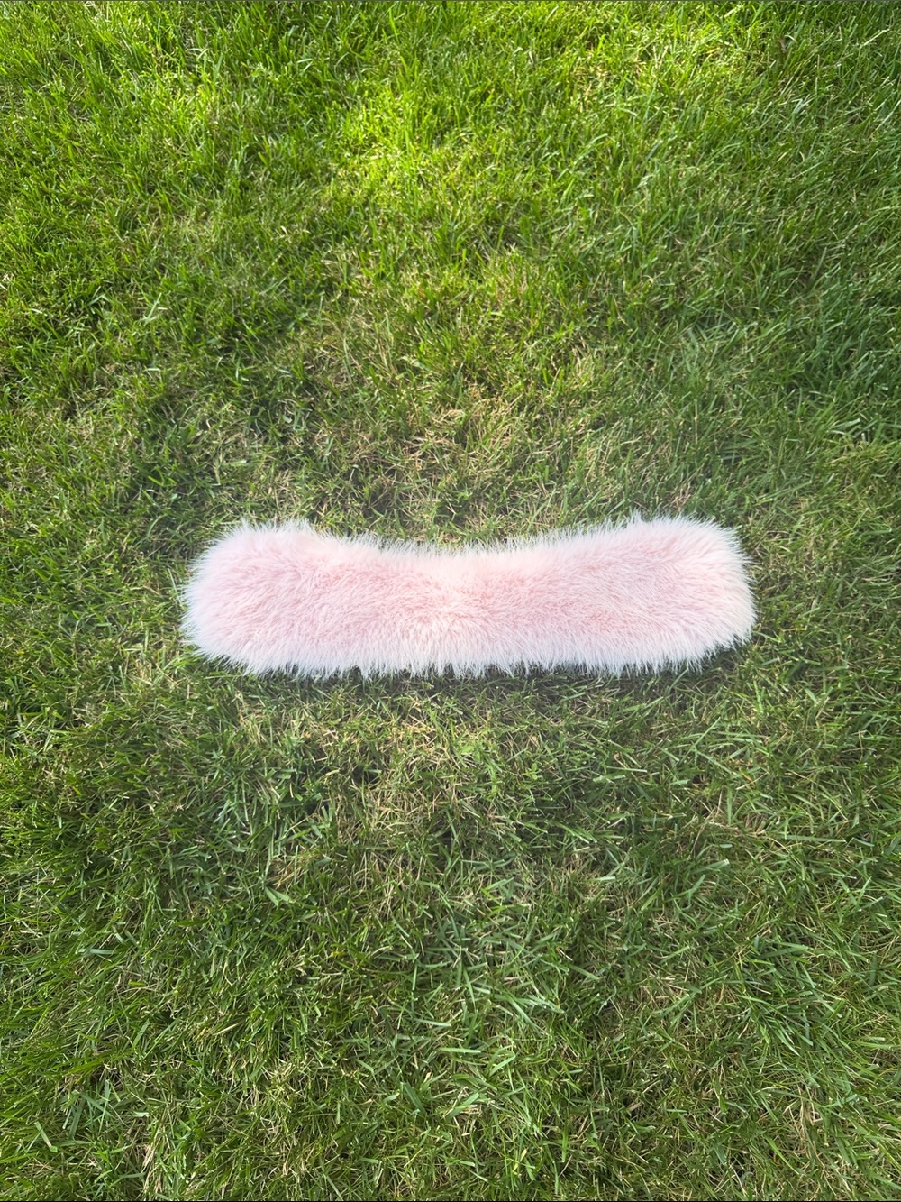 Kids Pink Faux Fur Coat Hood Trim - Soft Pink Accessory